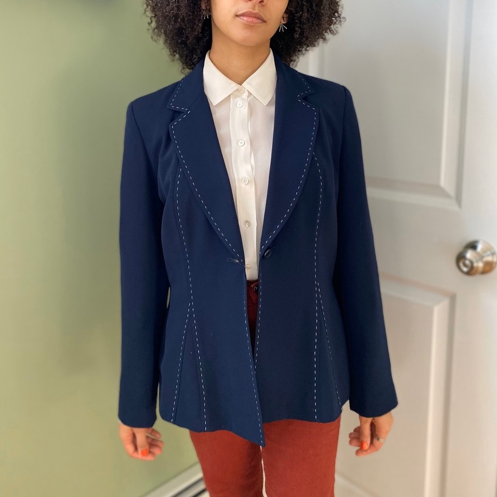 Navy blue blazer by Focus 2000